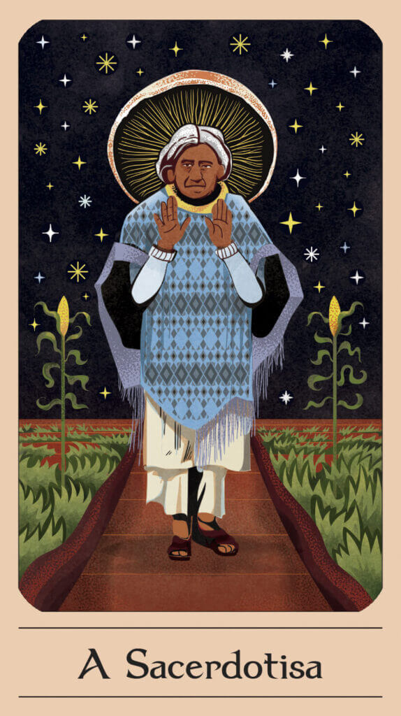 A Sacerdotisa — carta do Tarô de Yala — amplidão