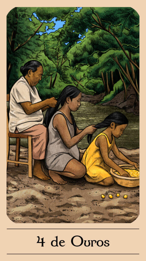 4 de Ouros — Tarô de Yala