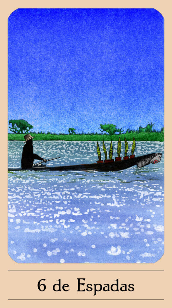 6 de Espadas — Tarô de Yala