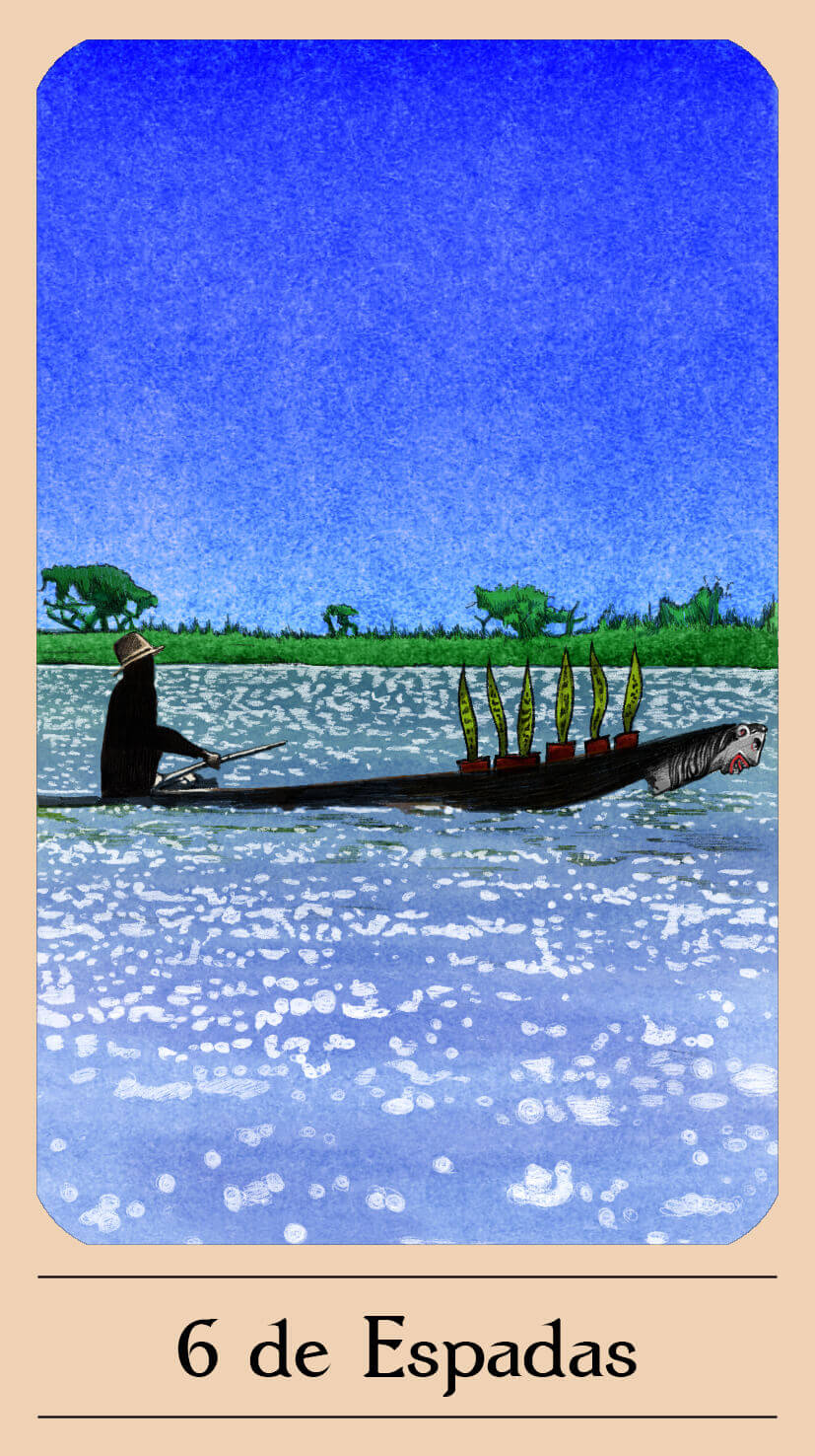 6 de Espadas — Tarô de Yala
