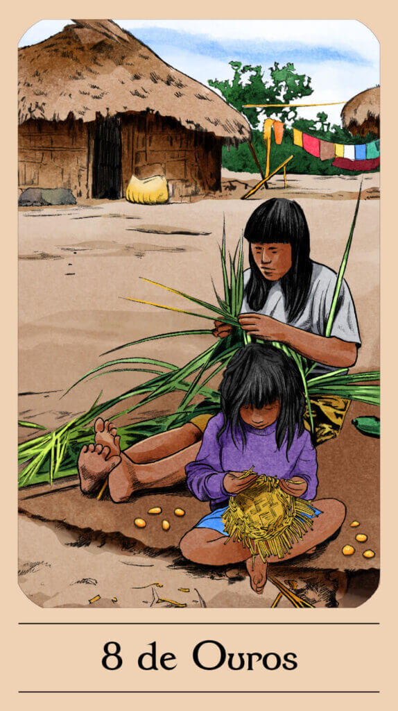 8 de Ouros — Tarô de Yala