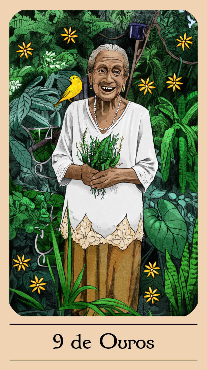 9 de Ouros — Tarô de Yala